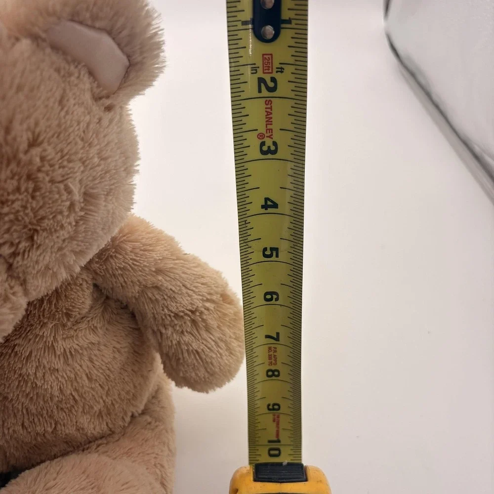 Baby GUND My First Teddy Bear Small Plush Stuffed Toy Tan Satin Feet Embroidered